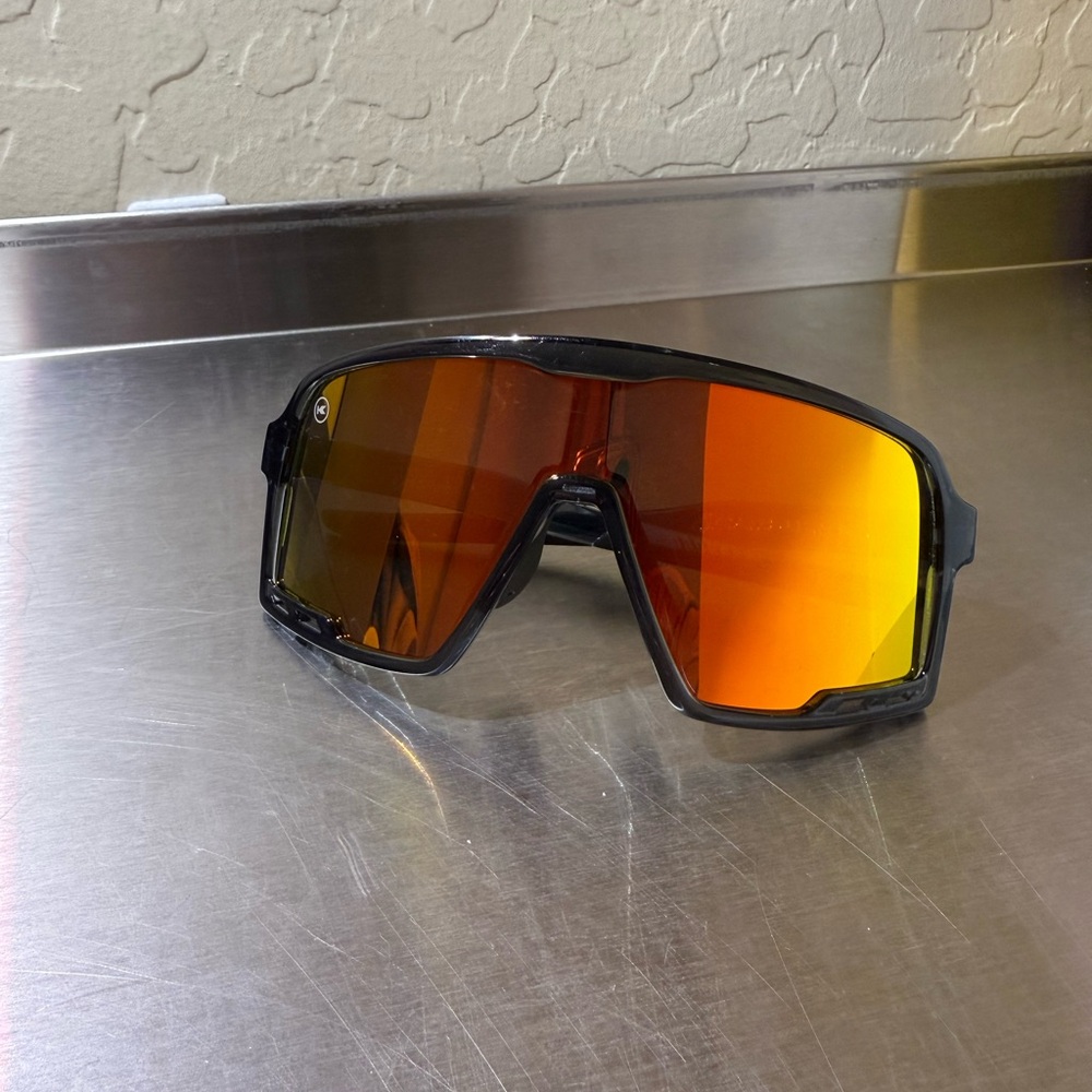 Knockaround Kids Campeones Sunglasses Magma Black With Red And Lenses